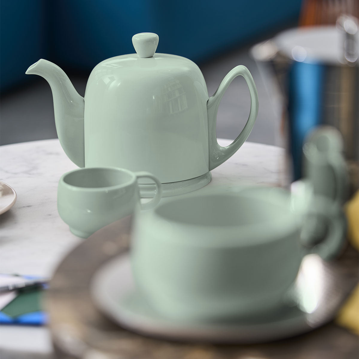 Théière 4 tasses cloche vert amande