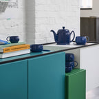 Théière 4 tasses cloche bleue
