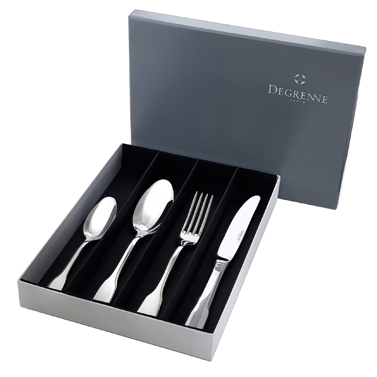 degrenne paris LUTECE ARGENTE Coffret 4 couverts
