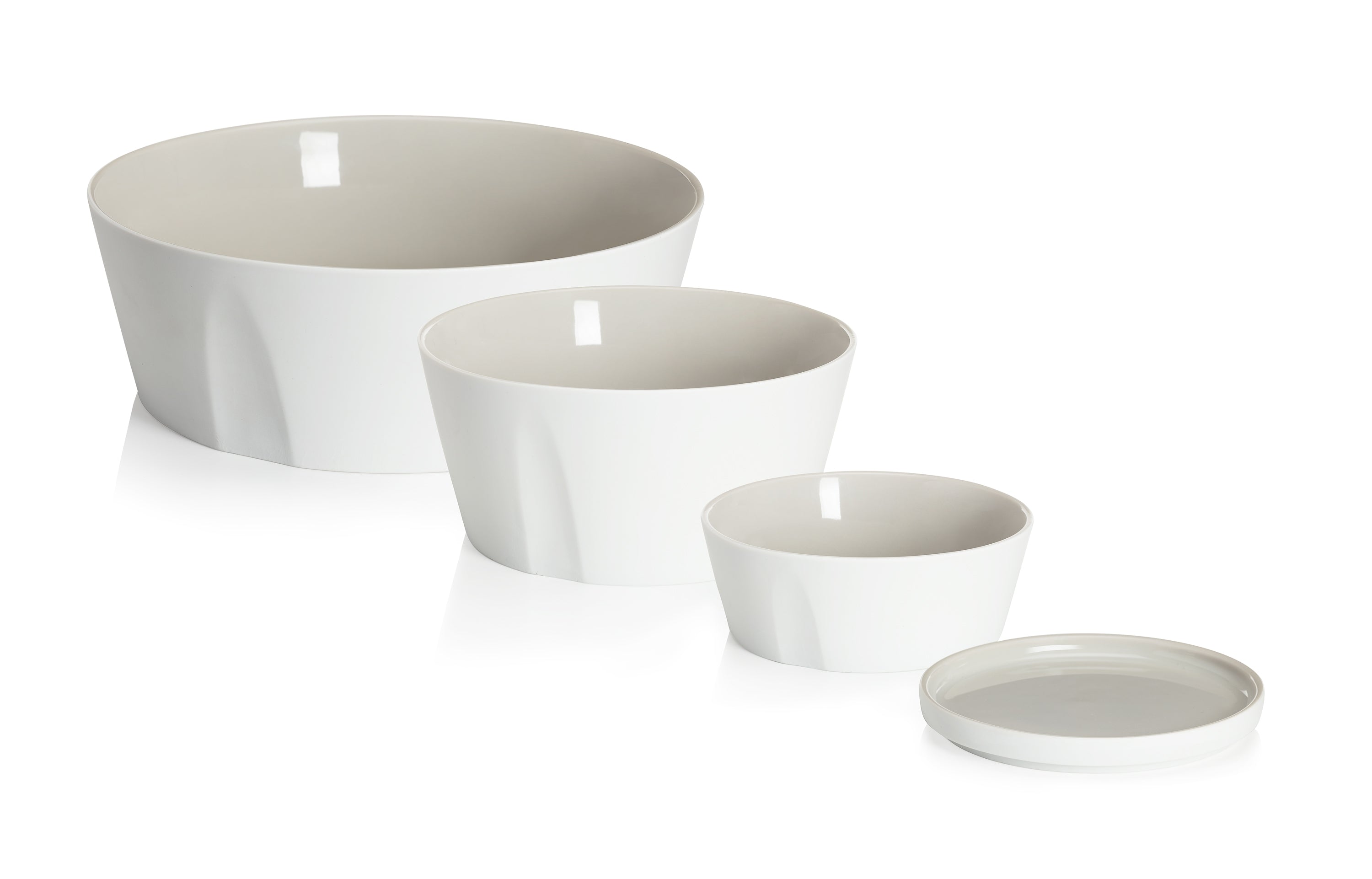 LA VAISSELLE DE L'ECONOME GREEN ARTICHOKE Set of straight bowl and plate 24 cm