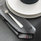 NUANCES COTON & LIN DEGRENNE GREY Gift box of 6 rectangular napkings 50 x 40 cm