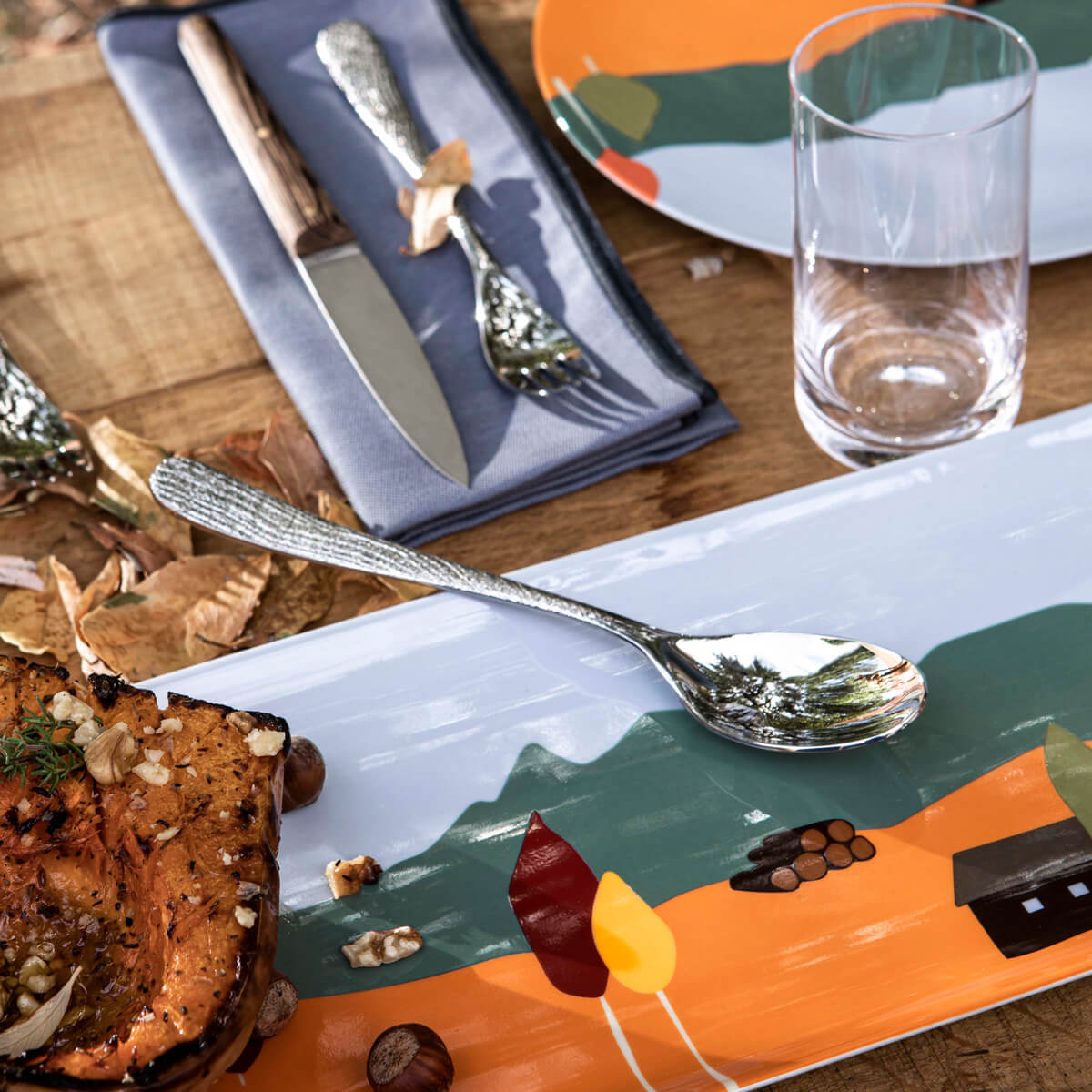 DESTINATION FORET Plat à cake 40 x 16 cm