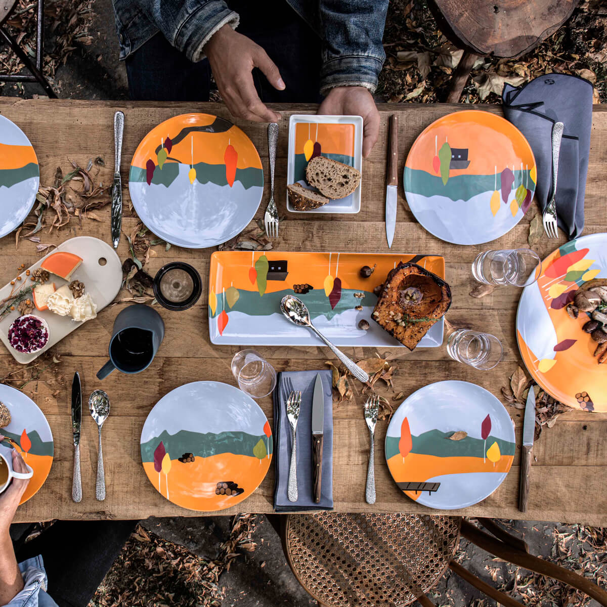 DESTINATION FORET Plat à tarte 32 cm