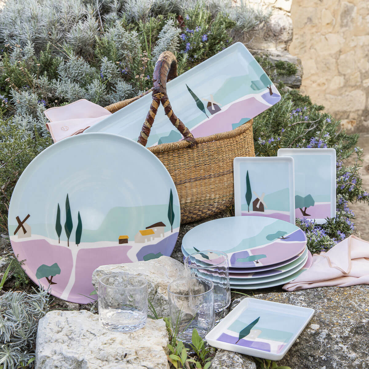 DESTINATION SUD Plat à tarte 32 cm