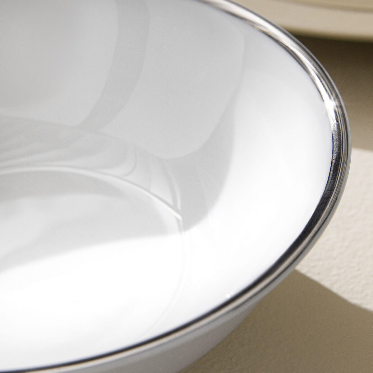 GALON PLATINE Assiette creuse 19 cm