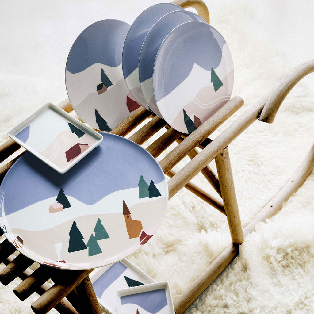 DESTINATION MONTAGNE Coffret 6 assiettes 23 cm