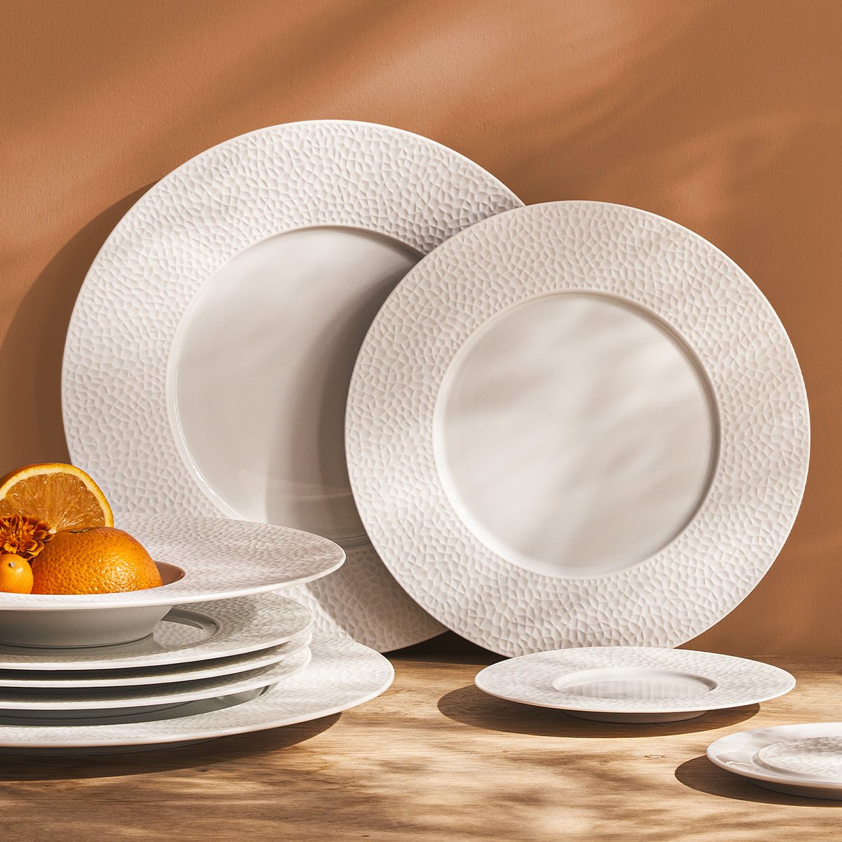 COLLECTION L FRAGMENT WHITE Large bowl gourmet plate 30 cm