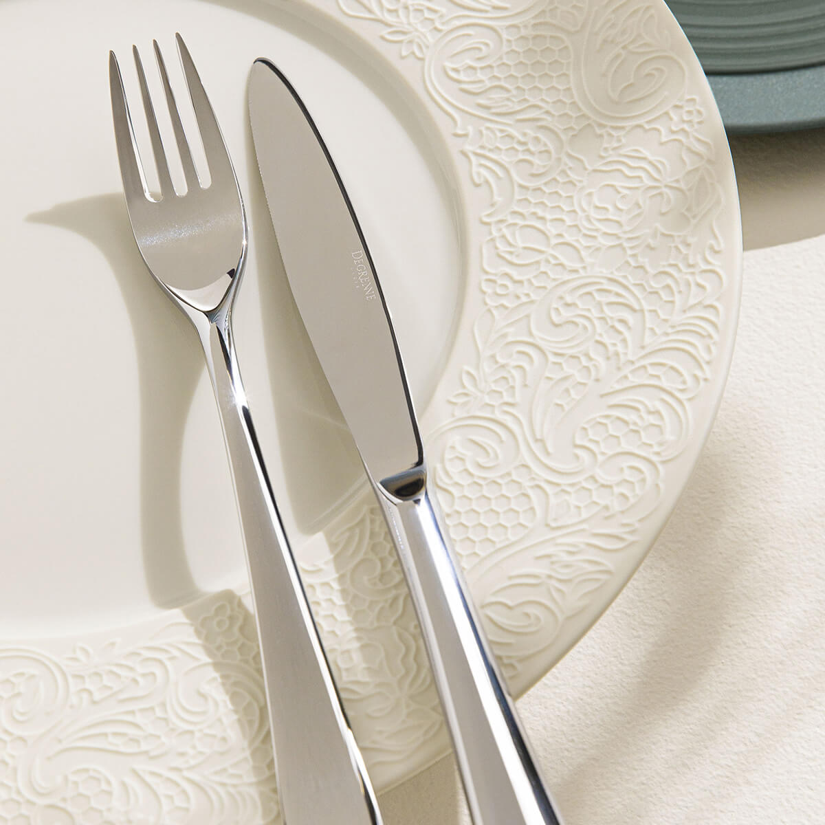 Image du produit: COLLECTION L COUTURE IVOIRE Assiette à dessert 24 cm