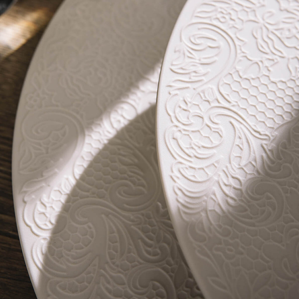 COLLECTION L COUTURE IVOIRE Assiette à dessert 24 cm