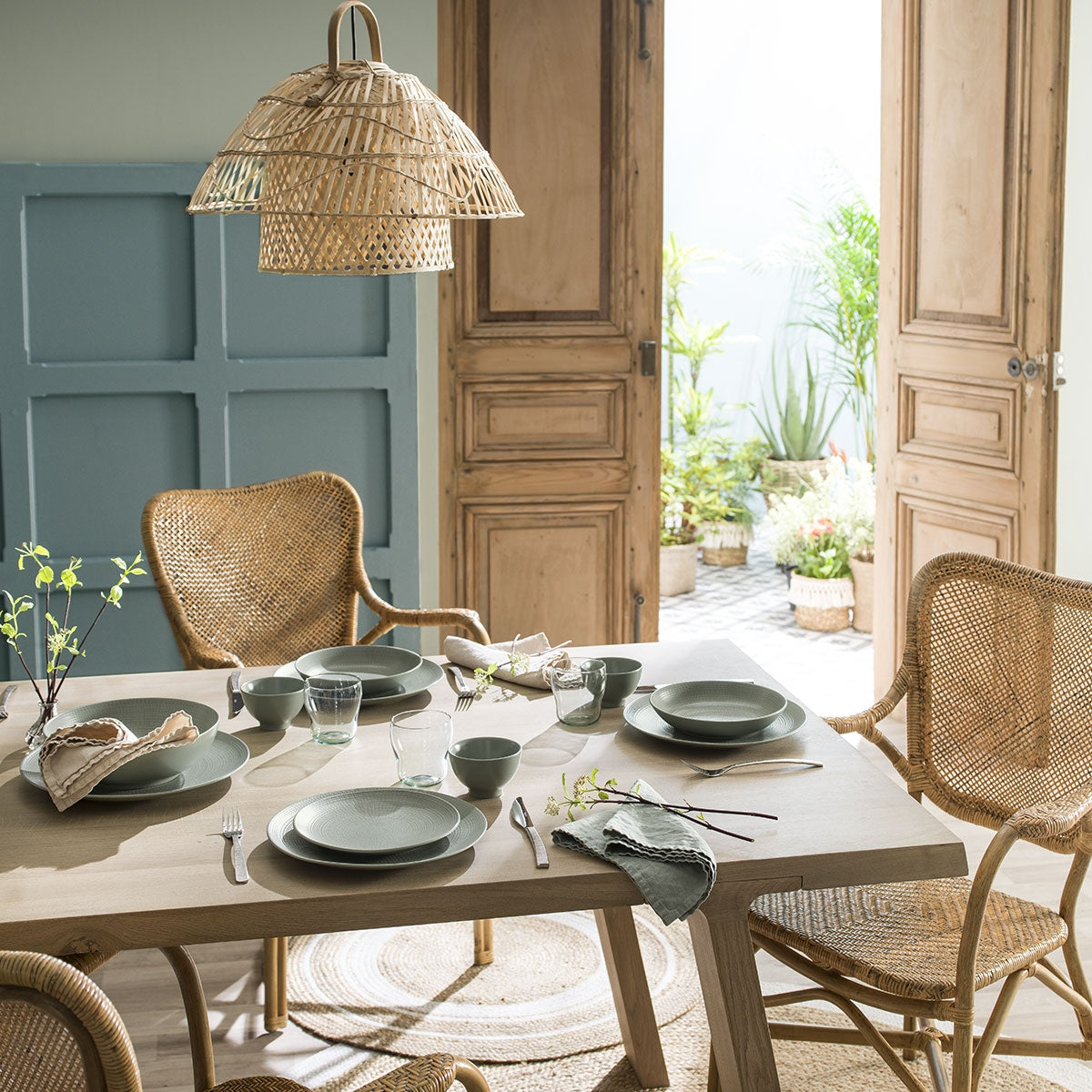 MODULO NATURE JADE Large soup dish 21 cm