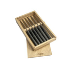 Coffret 6 couteaux à steak manche ébène
