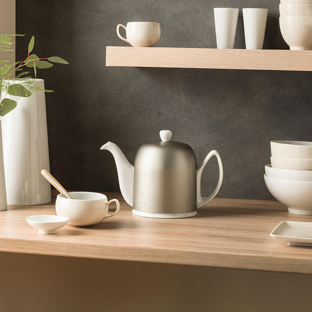 Théière 6 tasses cloche zinc