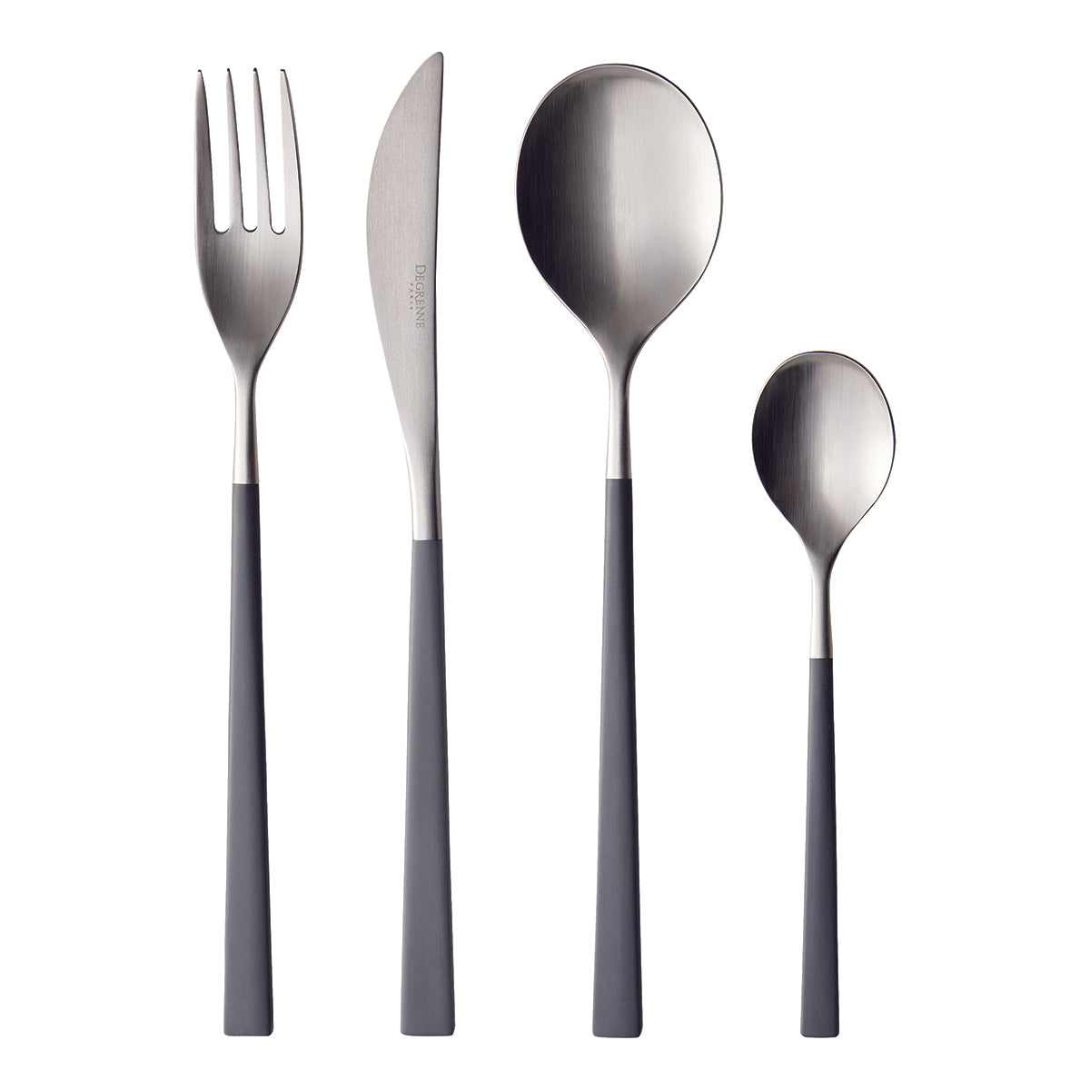 degrenne paris FUSE COLOR GRIS Coffret 24 couverts
