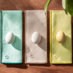 NUANCES COTON & LIN NUDE Lot de 4 serviettes 50 x 40 cm