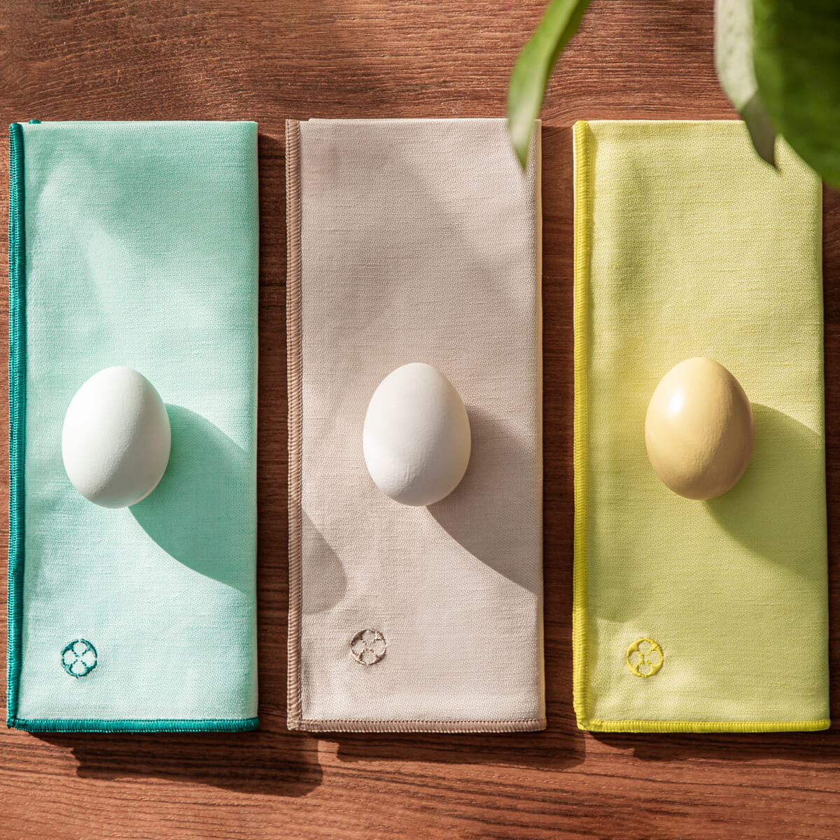 NUANCES COTON & LIN NUDE Lot de 4 serviettes 50 x 40 cm