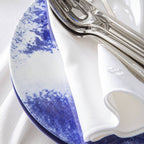 NUANCES COTON & LIN DEGRENNE WHITE Gift box of 6 rectangular napkings 50 x 40 cm