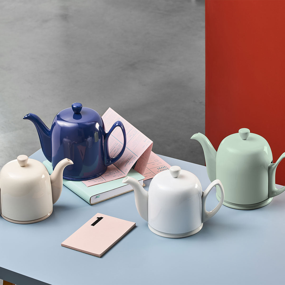 SALAM MONOCHROME Tea pot 6 cups almond green bell