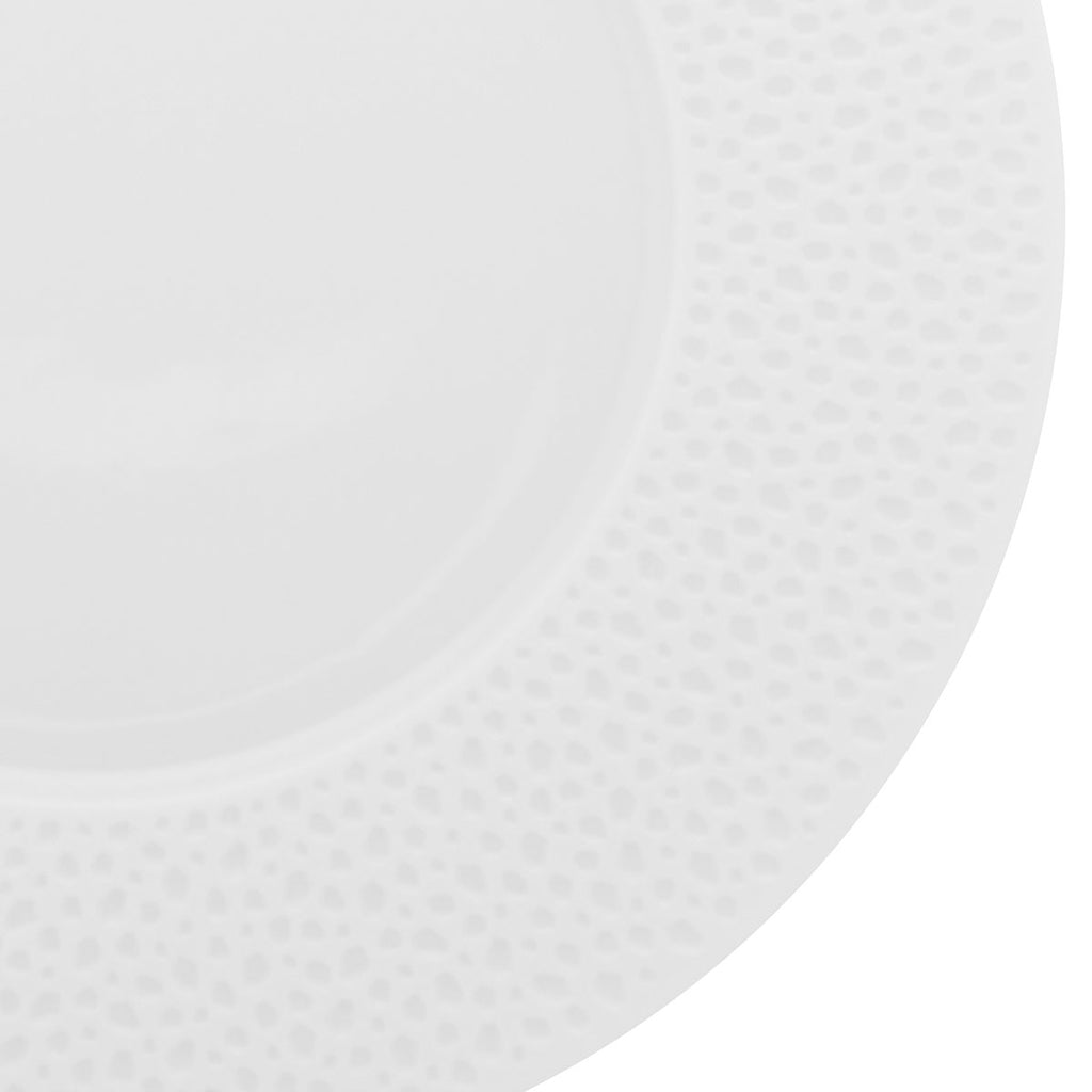 PERLES DE ROSEE BLANCHES Assiette plate ronde 27,9 cm